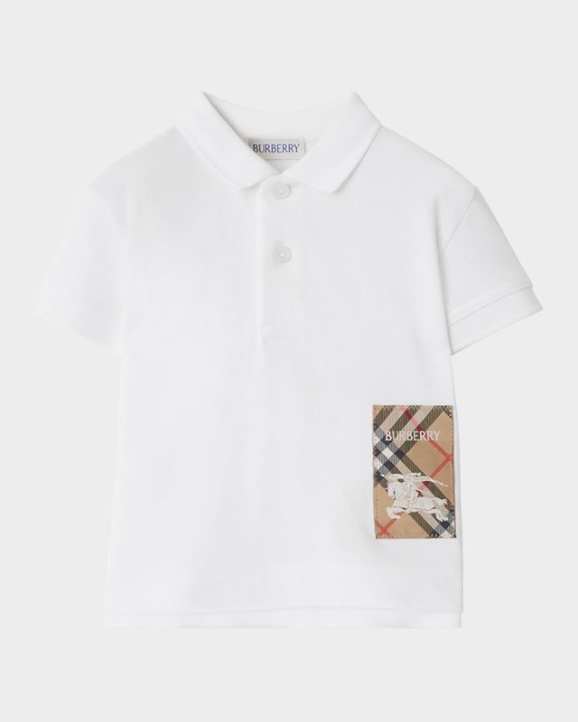 Boy's Johane EKD Logo-Patch Polo Shirt, Size 6M-2